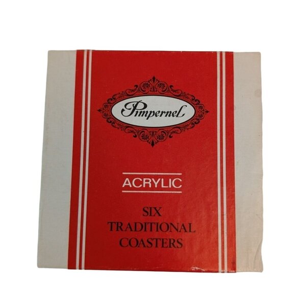 Pimpernel Danish Castles Coaster Set of 6 Cork Acrylic Made in England Vintage - Picture 9 of 11